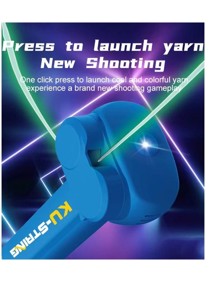 DAT KU-String Rope Thruster String Shooter Toy, USB-C Rechargeable with Built-in Lithium Battery, Light-Up String Launcher with 3 String Loops, STEM Trick Toy - Image 2